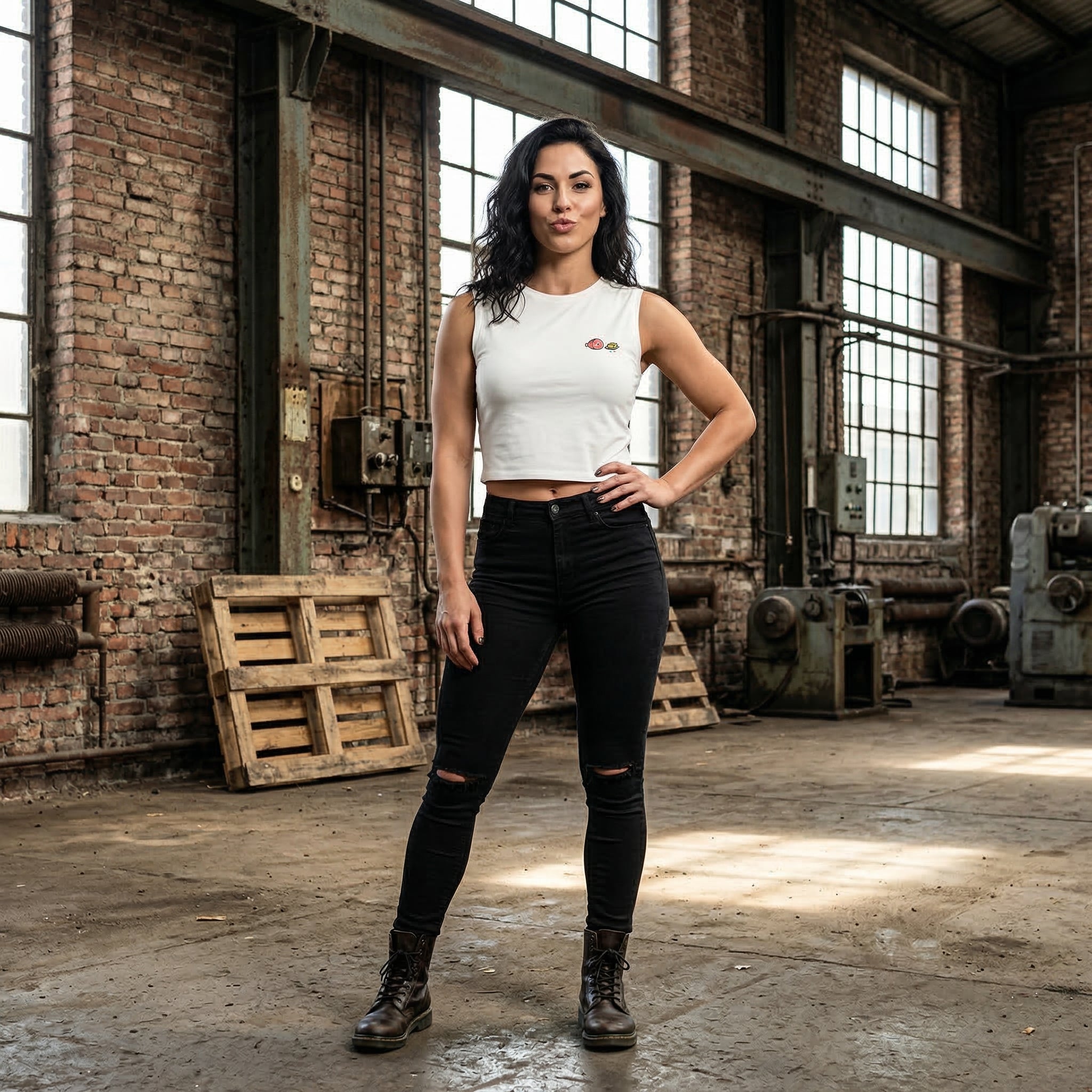 T-shirt crop sans manche Bio - Collection zéro - Jambon Beurre